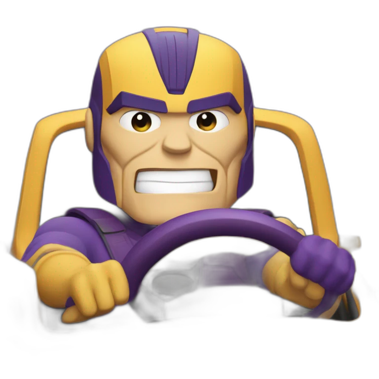 thanos driving a car emoji