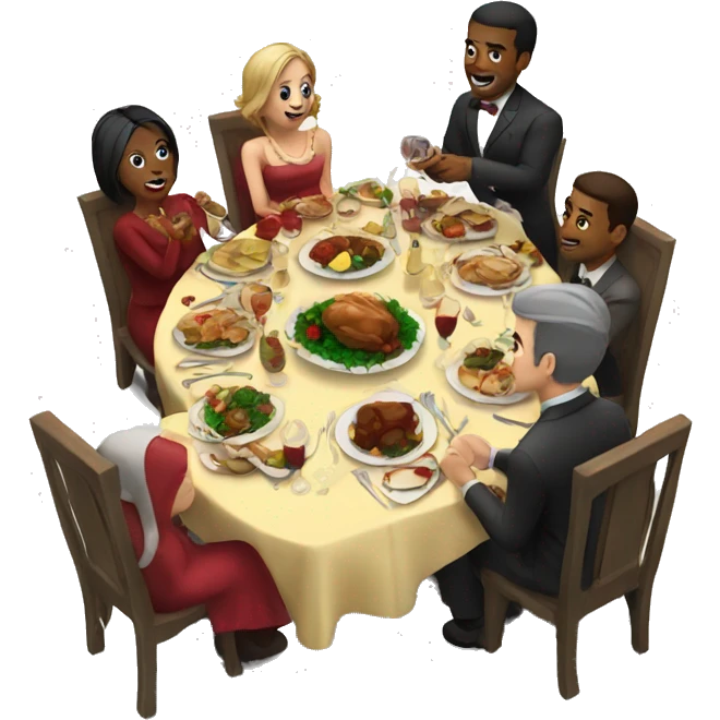 Christmas dinner party  emoji