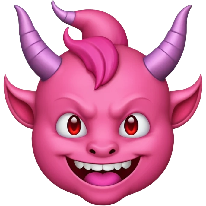 Devil emoji but pink emoji