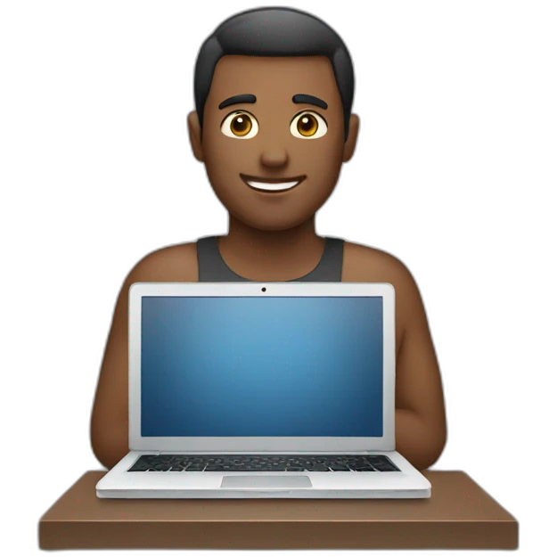 men laptop emoji