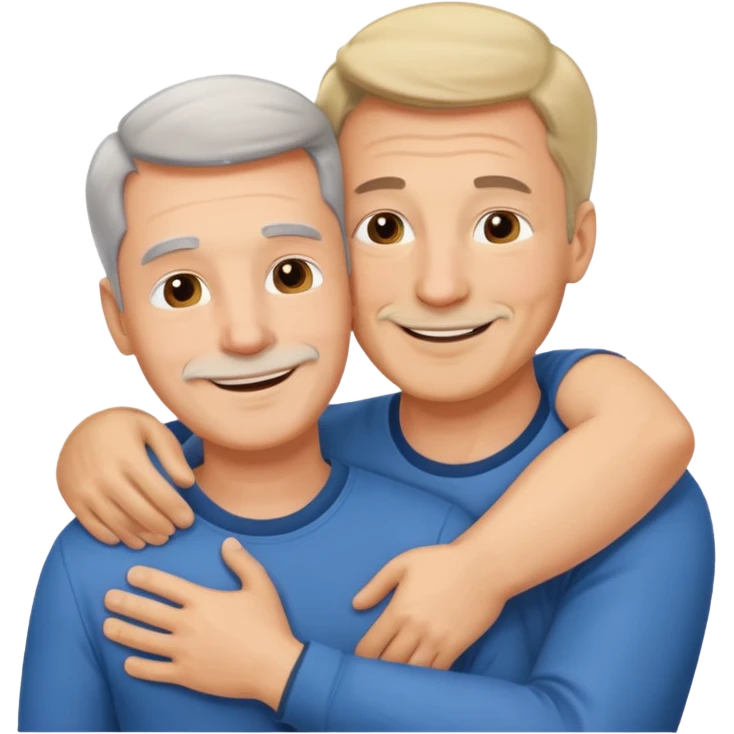 father-in-law and son-in-law hugging emoji