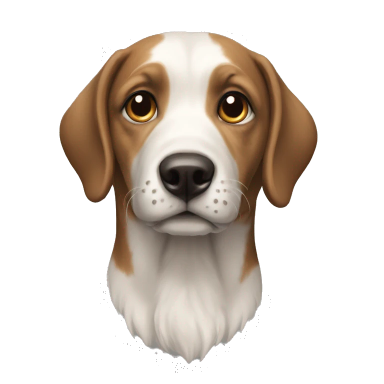 Un chien dessine emoji