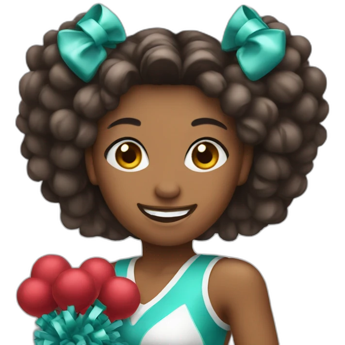 cheerleader with pompons in hands emoji