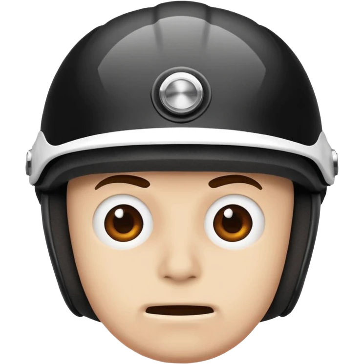 bike helmet, stupid face emoji
