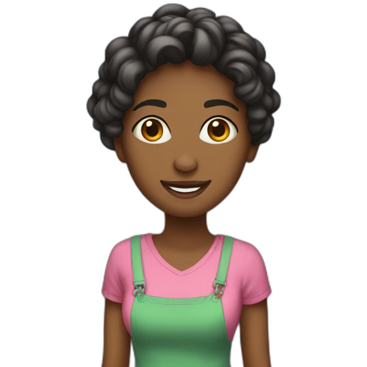 Mulher vendendo cabelos emoji