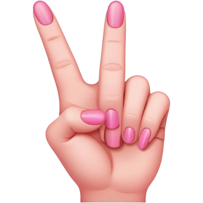 Pink middle finger emoji