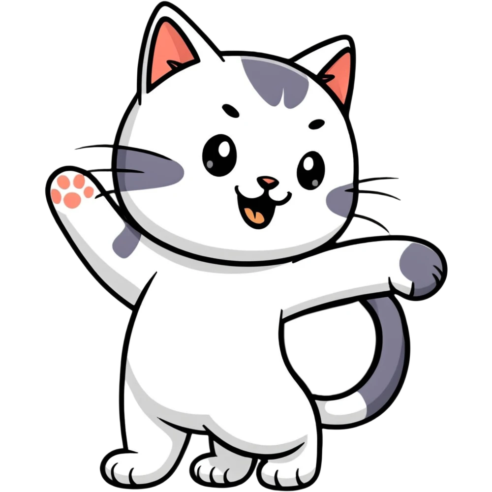 cat pointing and laughing emoji