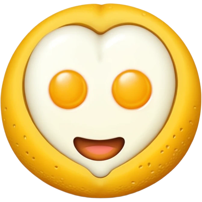 telur rebus semangkuk emoji