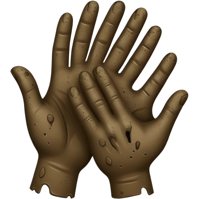 dirty hands of mud emoji