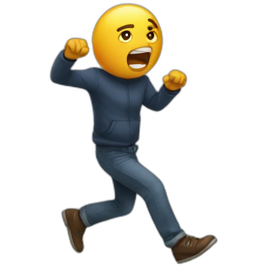escaping in fear emoji