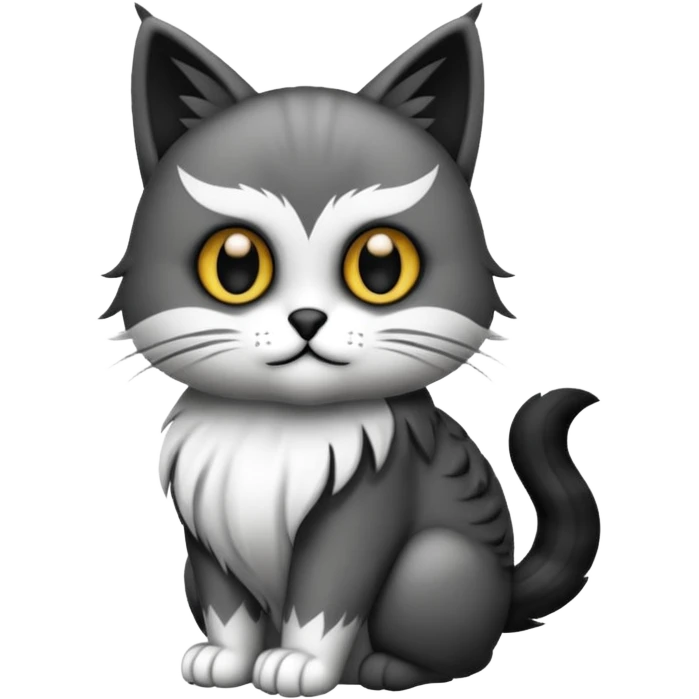 crea un gato con alas de búho emoji