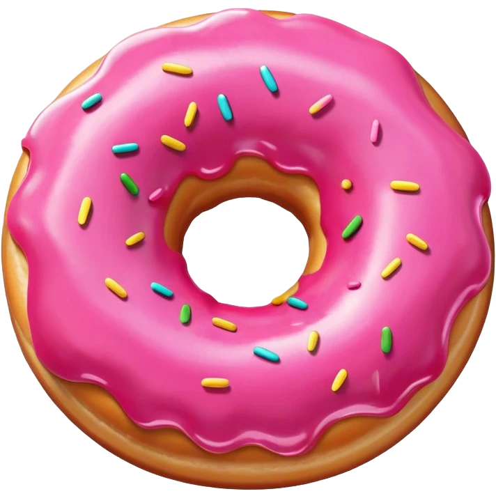 Pink doughnut emoji