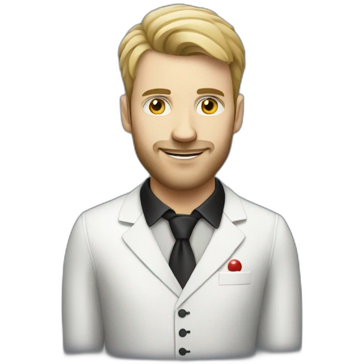 a white snooker player having a birthday emoji