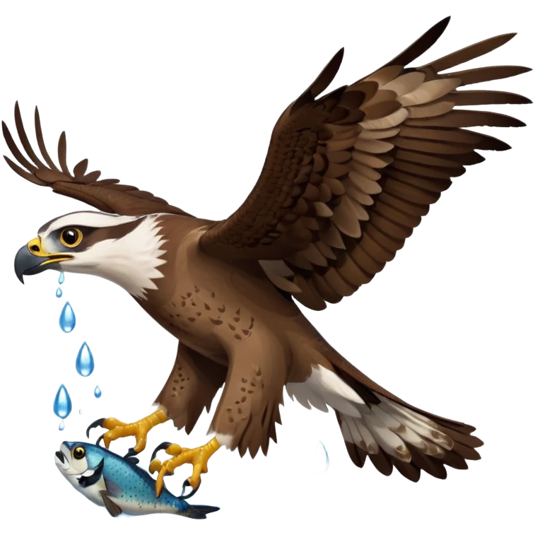 Osprey with fish emoji