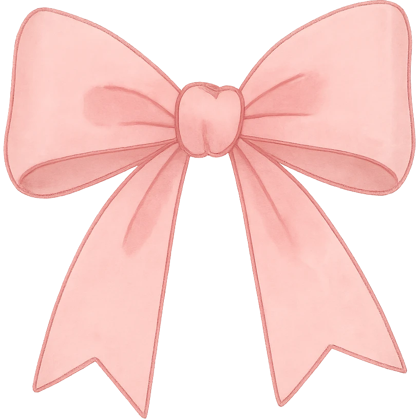 girly bow, remove background emoji