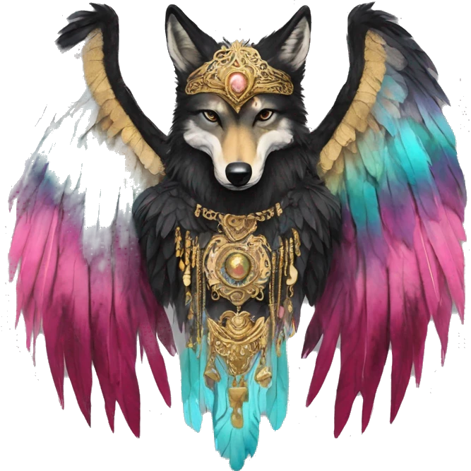 Dark black Beige cyan Pink magenta burgundy maroon cyan beige gray coyote black stripes wearing gold jewellery gold piercings gold gilded vintage watercolour tie dye black raven wings emoji