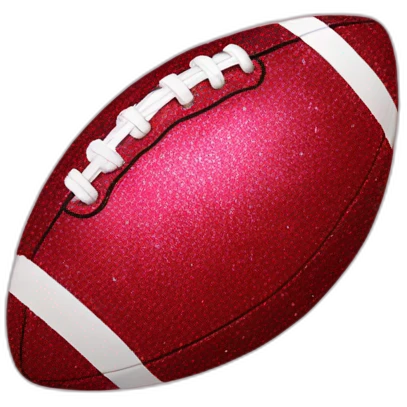 Red sparkly football emoji