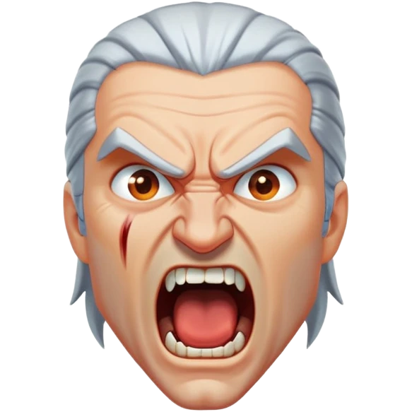 Angry Witcher screaming emoji