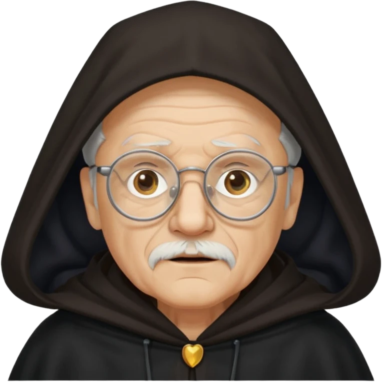 old Man with glasses in cloak over head emoji