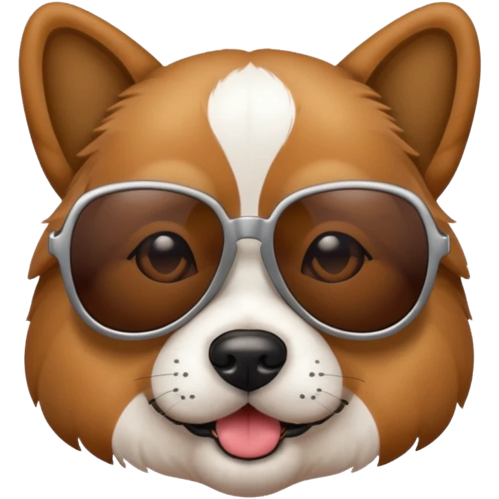 Dog wearing sunglasses emoji