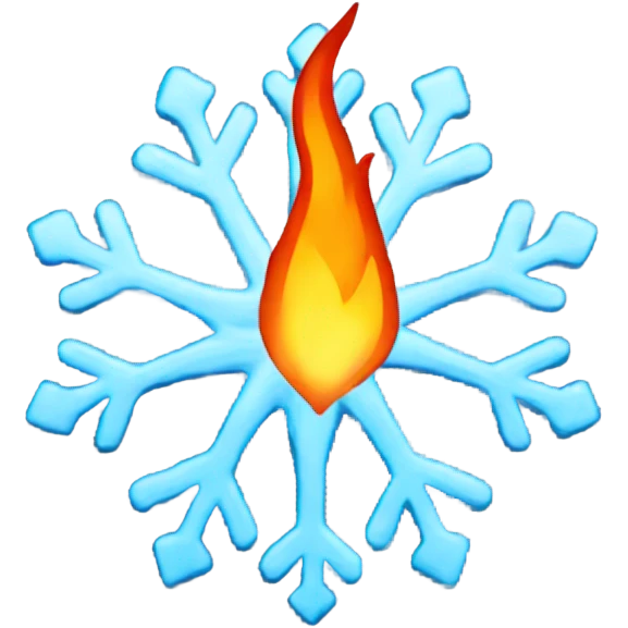 fire and snowflake emoji