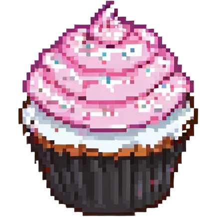 cupcake with pink icing emoji