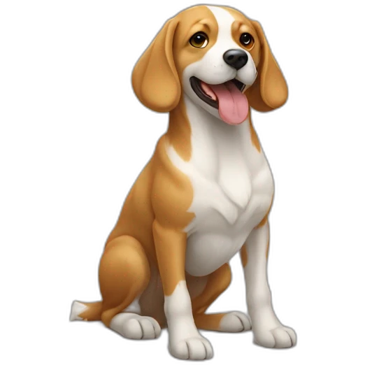 Chien sur poule emoji