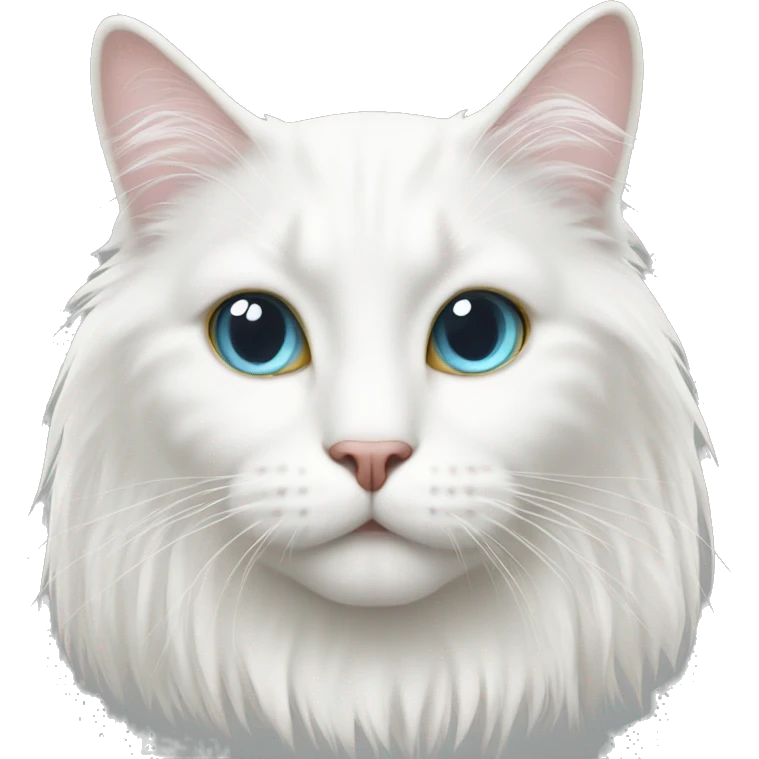 white long haired cat emoji