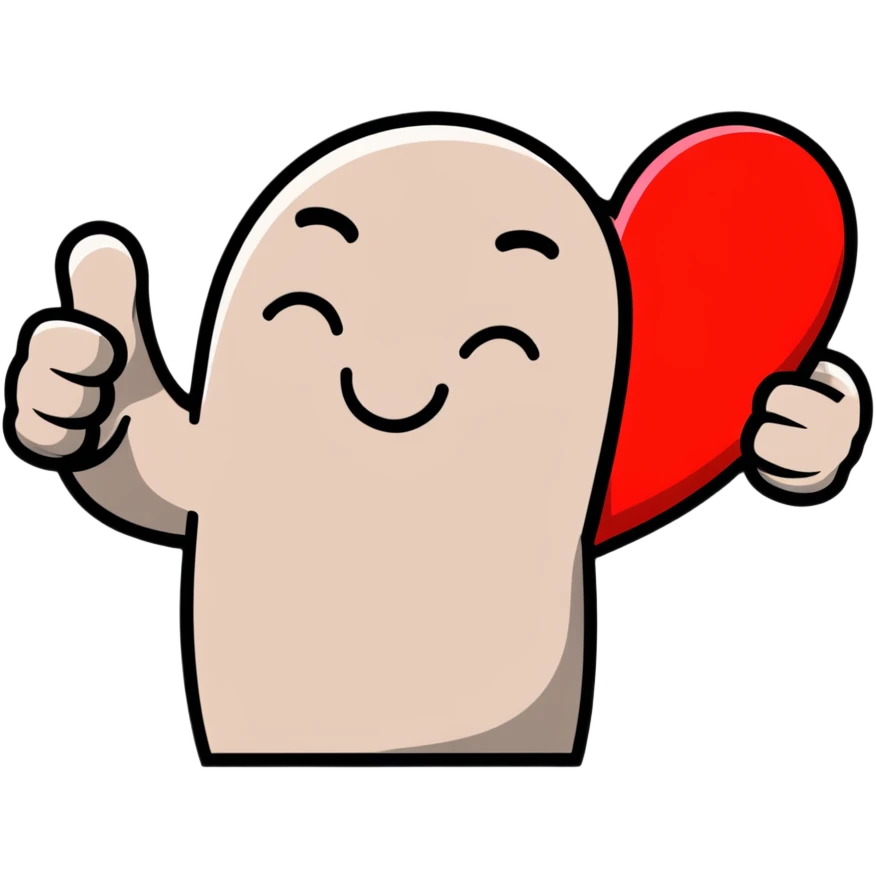 Super cool super chill red heart drawing emoji