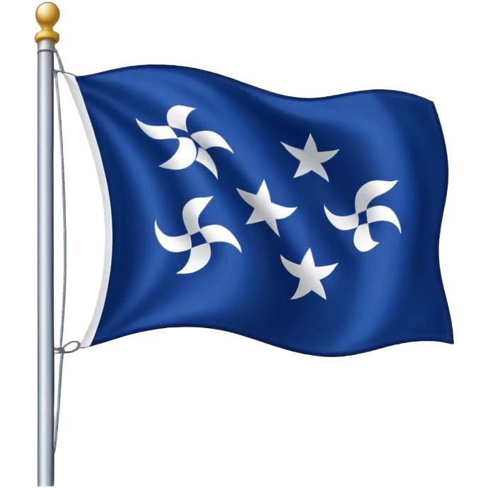A Dark Blue flag with the letters: SBK  emoji