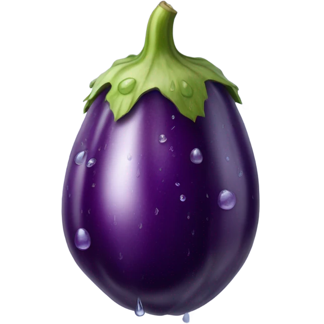 Eggplant with water  emoji