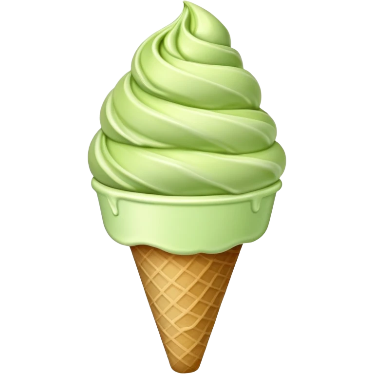Fancy pistachio ice cream emoji
