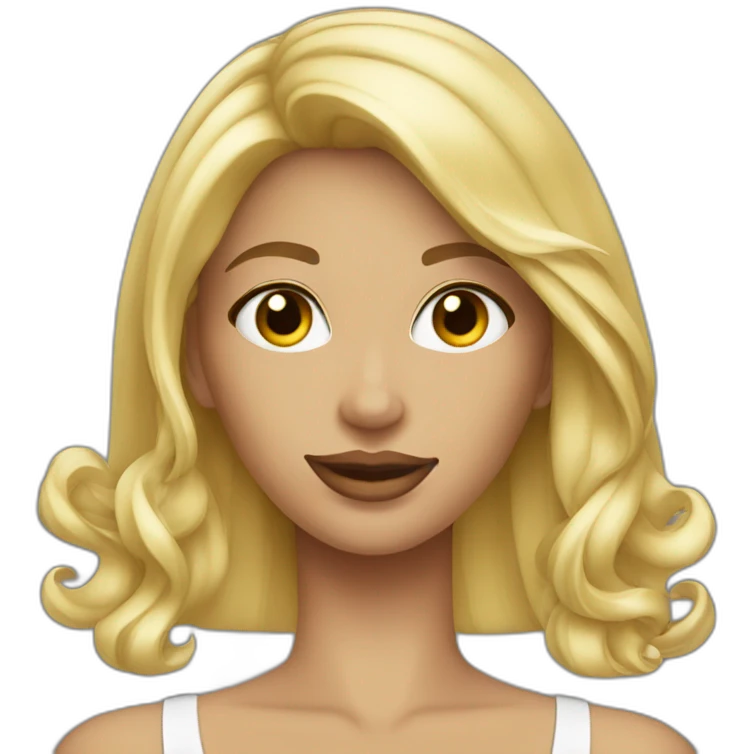 Sexy blonde médium hair emoji