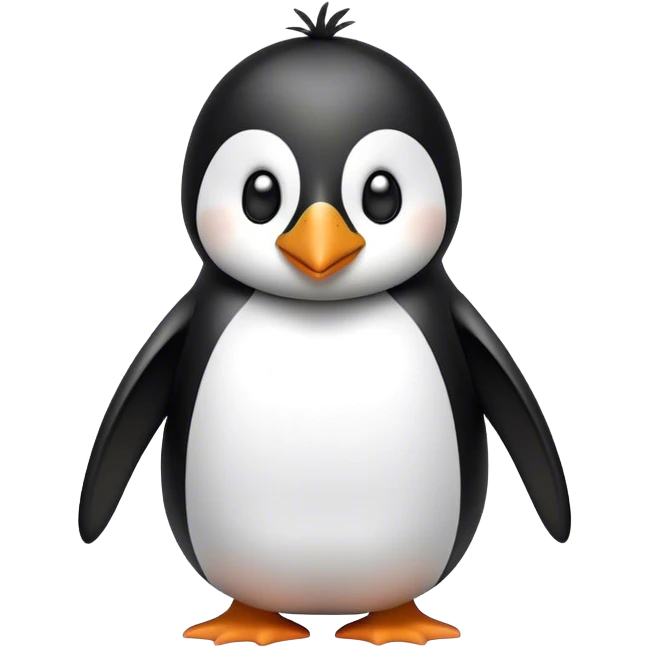 Realistic penguin emoji emoji