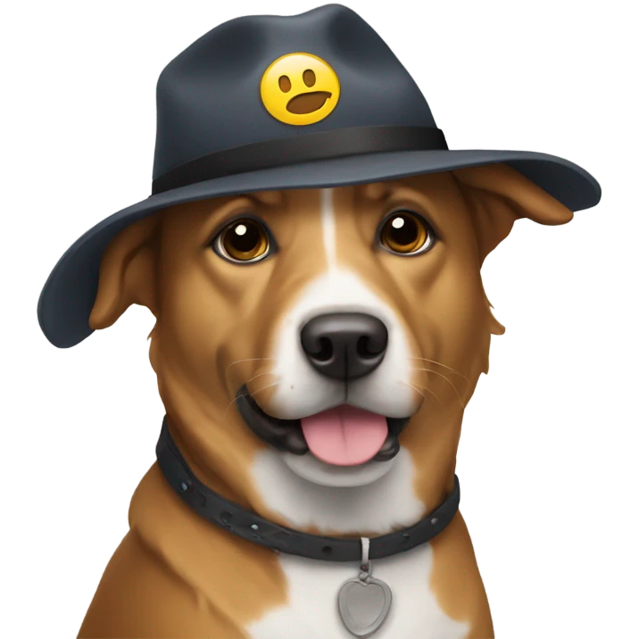 Dog with hat emoji