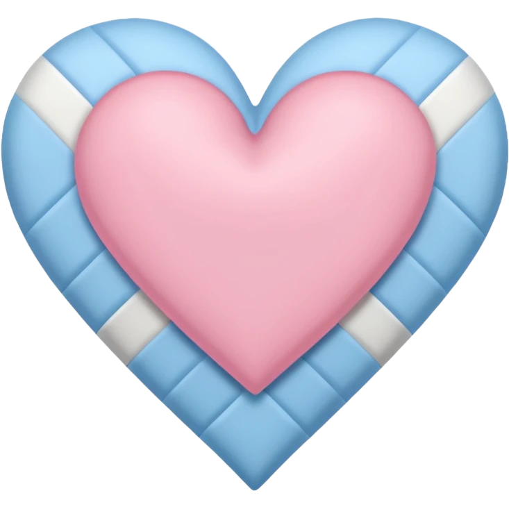 pastel heart with a soft checkered pattern emoji