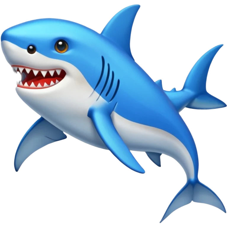 Tiburón con tenis azules  emoji