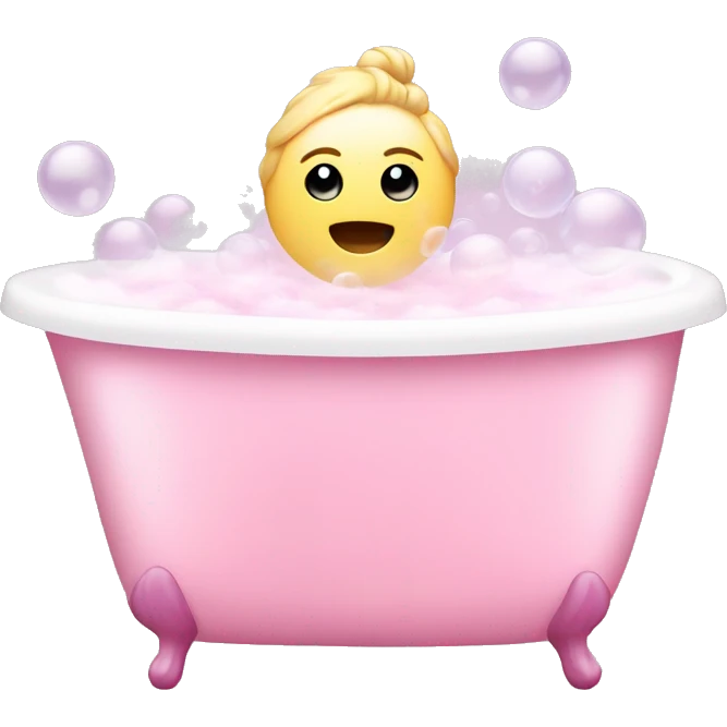 bubble bath in light pink emoji