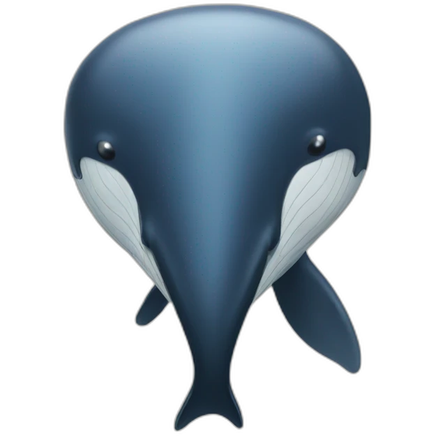 whale with human nose emoji