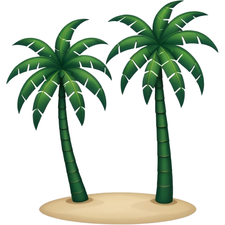 dark green palm trees and white sea, minimalism, no emojis or faces emoji