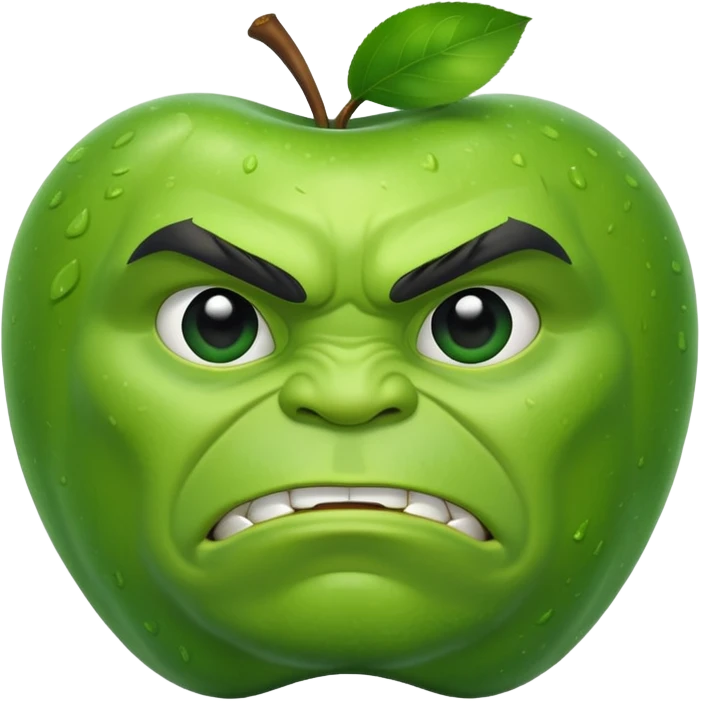 the Hulk apple style emoji emoji