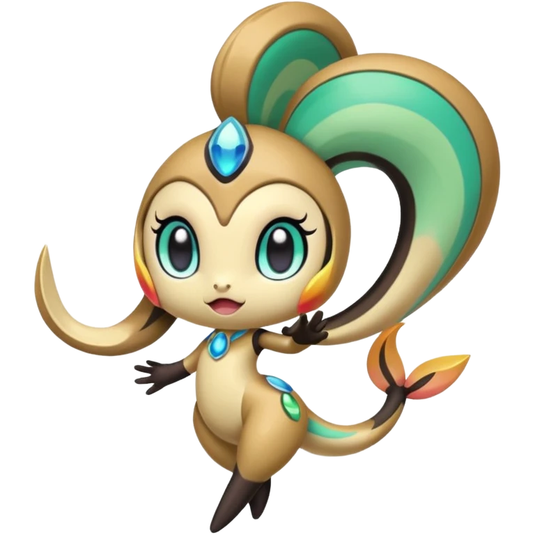 Colorful Exotic Meloetta-Kirby-Fakémon-creature-hybrid emoji