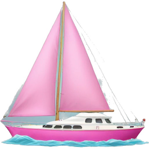 pink yacht emoji