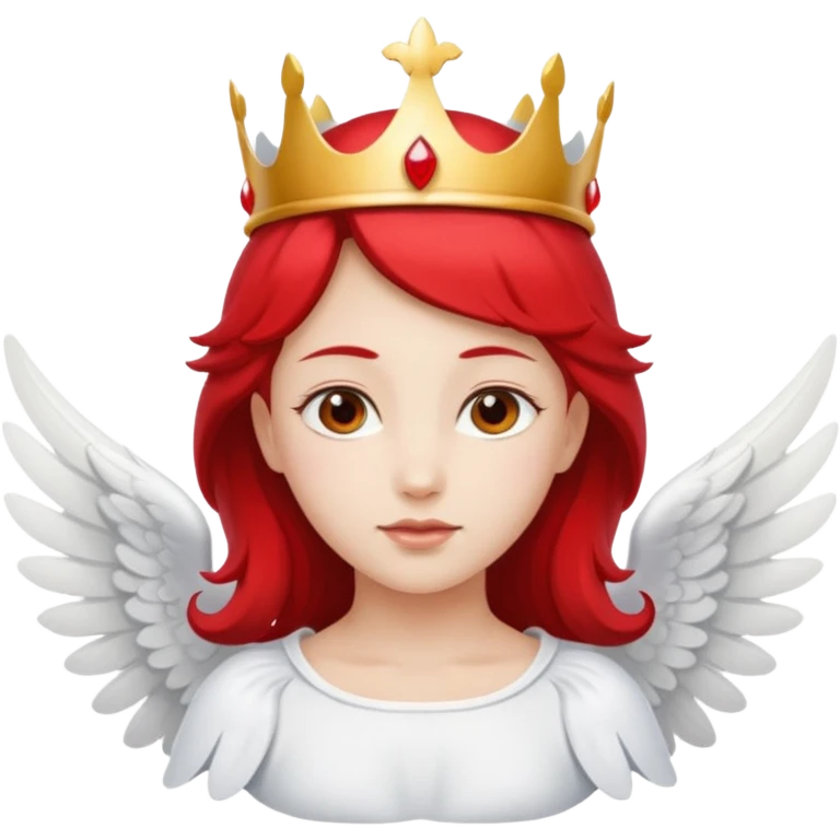 an angel with a red crown on his head, 4 wings emoji
