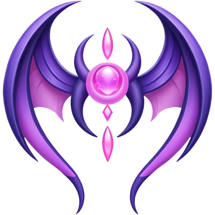 Pokemon legendary purple and pink lunala emoji