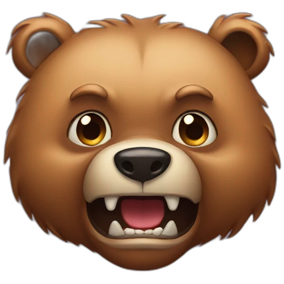 Scary bear face emoji