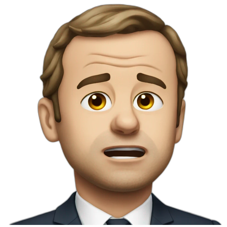 macron crying emoji