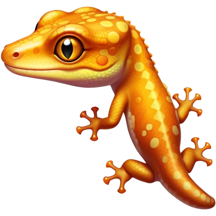 Cinematic Cute Gecko Portrait Emoji, Head tilted playfully and inquisitively, featuring a small, charming body with smooth, vividly patterned scales, bright, sparkling eyes and delicate, sticky toe pads, Simplified yet irresistibly adorable features, highly detailed, glowing with a warm, inviting glow, high shine, affectionate and lively, stylized with a touch of tropical whimsy, soft glowing outline, capturing the essence of a mischievous yet loving gecko that appears ready to dart out of the screen into your heart! emoji