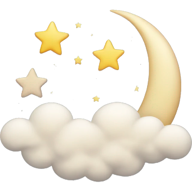 cloud + stars + moon emoji