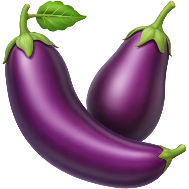 An eggplant going in between a cherry emoji